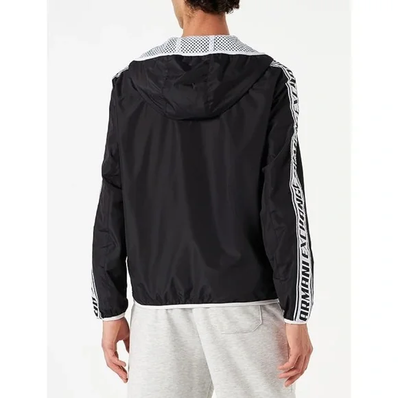 Armani exchange mens logo tape windbreaker jacket in black size S...USED - Picture 6 of 6